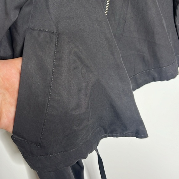 Abercrombie & Fitch Gray Drape Moto Cargo Utility Jacket - Picture 6 of 9